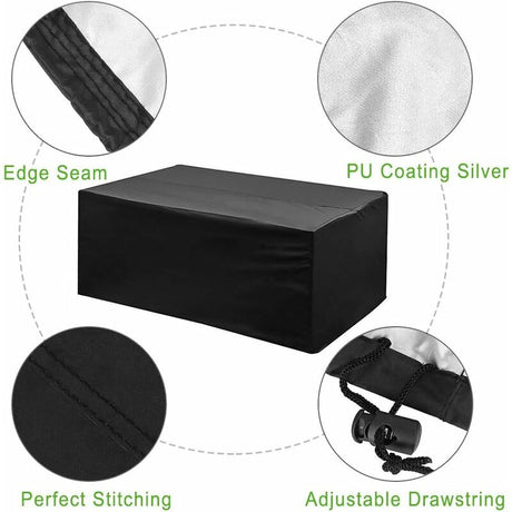 Garden Furniture Cover 210T Polyester Waterproof Anti-Uv Tarpaulin, Protective Cover For Tables, Chair, Sofa (200 160