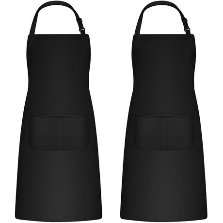 2 Pieces Kitchen Aprons For Men Women, Household Apron Tool Holder Aprons With 2 Pockets For Bbq, Adjustable Adult