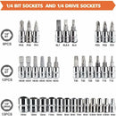 46 pcs Socket Set Chrome Vanadium 1/4" Adapter Set Socket Set For Car Diy