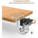 4 pcs Set Furniture Casters With Brakes, 360° Swivel Casters, Up To 600Kg, No Marks On The Floor, Screws Included