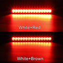 2 pcs 12-24V 15 LED Trailer Brake Tail Light Bar Waterproof Rear Lights Running Lights Identification Light For Offroad
