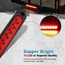 2 pcs 12-24V 15 LED Trailer Brake Tail Light Bar Waterproof Rear Lights Running Lights Identification Light For Offroad