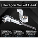 105 Degree Right Angle Drill Bit Extension Socket For Narrow Corner With Strong Magnet, Hex Head Screwdriver