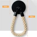 Toilet Paper Holder, Hemp ROpe Towel Holder For Bathroom And Kitchen Bathroom Paper Holder Toilet ROll Holder (Black)