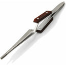 Industrial Precision Welding Tweezers With Fiber Handle Cross Tweezer Fine Tip Straight Stainless Steel For Electronic