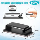 10 pcs Self-Adhesive Cable Management Holder Durable Clips For Tv Pc Laptop Ethernet Cable Home Office (Black)