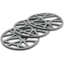 3 pcs Set ROund Silicone Trivets - Flexible And Non-Slip - 15.8 X 15.8 X 0.7Cm - Grey