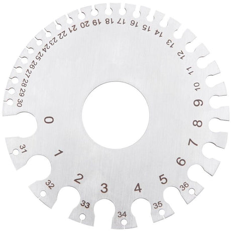 Stainless Steel 2-Sided ROund Wire Thickness Gauge For Measuring Non-Ferrous Wire And Metal, Tester Ruler Gauge