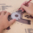 Stainless Steel 2-Sided ROund Wire Thickness Gauge For Measuring Non-Ferrous Wire And Metal, Tester Ruler Gauge
