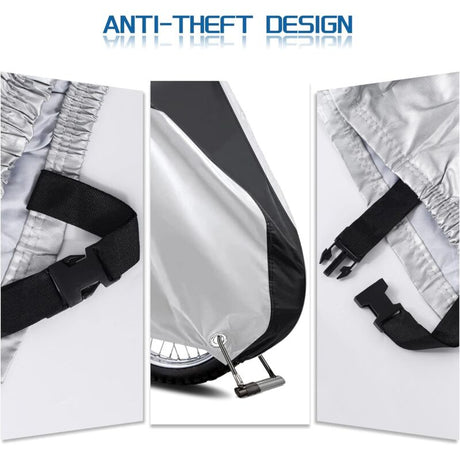 Motorcycle Cover Outdoor, Bicycle Scooter Waterproof Polyester Cover Resistant To Bird Droppings, Water,