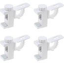 4 pcs Curtain Holder Clip Bracket, Adjustable Crossbar Curtain ROd Towel Storage Hook