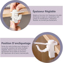 4 pcs Curtain Holder Clip Bracket, Adjustable Crossbar Curtain ROd Towel Storage Hook