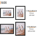 3 pcs Set Photo Frames 21X29.7Cm, A4 Black Frame, Can Be Placed Or Hung On The Wall High Quality Wooden Photo Frame