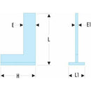 Single Hat Bracket 100 X 70 Mm Class Ii - Dela.1257.02 - Heel Bracket - Screwed-On Hat - Heel And Face Support - Ideal