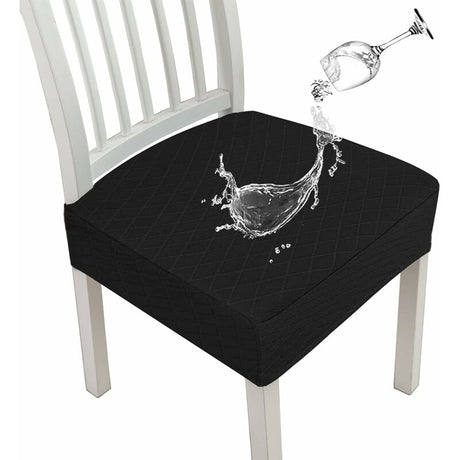 Diamond Lattice Waterproof Seat Covers For Dining ROom Chairs, Stretch Kitchen Chair Covers For Dining ROom, Seat