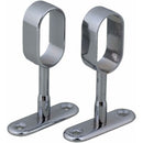 2 pcs 16Mm Silver Plated Zinc Alloy Oval Wardrobe Brackets