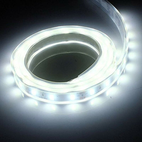 5M 5630 Smd LED Silicone Strip Light Cool White Waterproof 12V