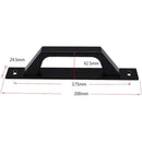 19.6Cm Wooden Handle Barn Door Pull Sliding Door Handle Carbon Steel (D Black)