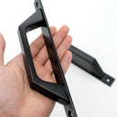 19.6Cm Wooden Handle Barn Door Pull Sliding Door Handle Carbon Steel (D Black)