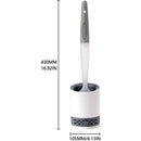Silicone Toilet Brush With Soap Dispenser, Wall Mounted/Standing No Drilling Cleaning Brush With Holder For Bathroom