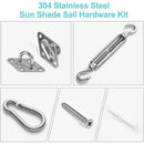 M6 Shade Sail Fixing Kit, Stainless Steel Sun Shade Sail Fixing Kit For Triangle And Square, Rectangle, Sun Shade Sail