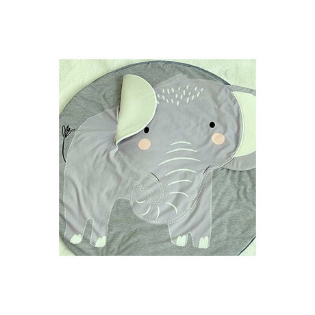 Baby Crawling Mat Play Mat Kids Crawling Mat ROund Animals Carpet Children Rug For Girls Boys 90X90Cm (Elephant)