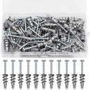 100 pcs Zinc Alloy Expansion Screw Set Combination 50 pcs Screws And 50 pcs Anchors - Metal Self-Drilling - For