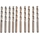10 pcs M35 Hss Cobalt Gold Twist Drill Bits Metric High Speed Steel 6Mm X 93Mm For Drilling Stainless Steel And Metal