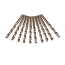 10 pcs M35 Hss Cobalt Gold Twist Drill Bits Metric High Speed Steel 6Mm X 93Mm For Drilling Stainless Steel And Metal