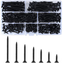 220 pcs Self Tapping Wood Screws, Black Cross Flat Head Self Drilling Screw, Metal Screws For Drywall Furniture - M3.5