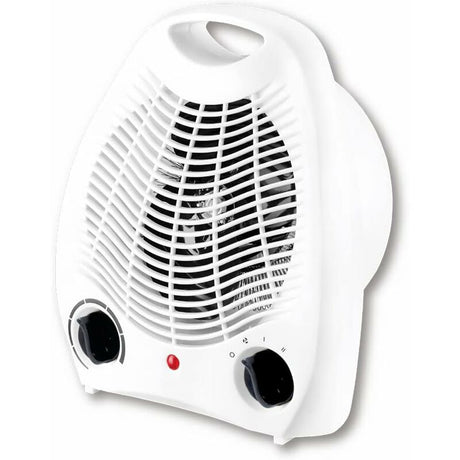 Electric Fan Heater, Electric Stove, 1000W / 2000W, Hot Air Thermo Convector 2 Powers Intuitive Button, Silent, Portable