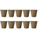 50 Pack ROund Fiber Pot 6X6Cm Seedling Pot Starter Pots Kits Gardening Pot For Seeds Plants