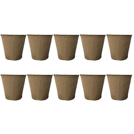 50 Pack ROund Fiber Pot 6X6Cm Seedling Pot Starter Pots Kits Gardening Pot For Seeds Plants