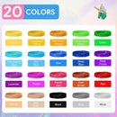 3D Pla Filament, 3D Refill 1.75Mm, 3D Filament 5M 20 Colors Each, Suitable For Kids And Adults, 3D Pen Accessory