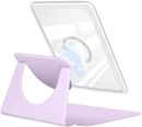 360° Rotating & Detachable Magnetic Case for 6.8" Kindle Paperwhite 11th Generation (2021)  – Auto Wake/Sleep, Hands-Free Stand, Clear Back Cover (Light purple)