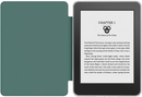 360° Rotating & Detachable Magnetic Case for 7" Kindle Paperwhite 12th Generation (2024)  – Auto Wake/Sleep, Hands-Free Stand, Clear Back Cover (Dark Green)