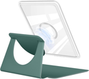 360° Rotating & Detachable Magnetic Case for 7" Kindle Paperwhite 12th Generation (2024)  – Auto Wake/Sleep, Hands-Free Stand, Clear Back Cover (Dark Green)