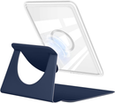 360° Rotating & Detachable Magnetic Case for 7" Kindle Paperwhite 12th Generation (2024)  – Auto Wake/Sleep, Hands-Free Stand, Clear Back Cover (Dark Blue)