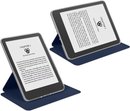 360° Rotating & Detachable Magnetic Case for 7" Kindle Paperwhite 12th Generation (2024)  – Auto Wake/Sleep, Hands-Free Stand, Clear Back Cover (Dark Blue)