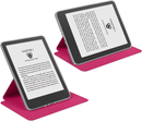 360° Rotating & Detachable Magnetic Case for 6.8" Kindle Paperwhite 11th Generation (2021)  – Auto Wake/Sleep, Hands-Free Stand, Clear Back Cover (Rose Red)