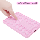 Pop It Fidget Case for Kindle Paperwhite 5 (6.8") - Rainbow Silicone Protective Cover with Stand，Pink