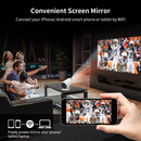 HY300PRO Mini Projector with WiFi and Bluetooth, Portable Projector 720p Support, Auto Keystone, 180 Degree Rotation, Smart Proyector for Home Outdoor