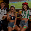2026 World Cup Glow in the Dark Face Tattoos Waterproof Sweatproof Temporary Stickers 10 Sheets