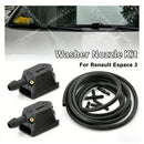 Adjustable 4-hole car wiper arm washer nozzle 8mm/9mm, compatible with Renault Espace 3 windshield washer retrofit.