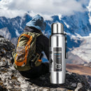 Antibacterial 316 Stainless Steel Vacuum Flask 800ml | Tea Infuser & Insulated Bottle for Hot/Cold Drinks (Bright silver)