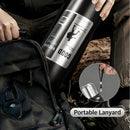 Antibacterial 316 Stainless Steel Vacuum Flask 800ml | Tea Infuser & Insulated Bottle for Hot/Cold Drinks (Black)