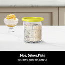 Creami pint ice cream containers and lids for Ninja, 4-piece set of cream ice cream containers/cups/jars/buckets, compatible with NC500/501 series cream ice cream machines.