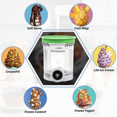 Pints and Lids Replacement Compatible with Ninja Swirl by Creami NC700 Series Ice Cream Makers, 16oz Cup Containers Replacement for Creami Swirl NC701 NC701Q CN701CO, 4-Pack, BPA Free, Clear