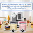 Pints and Lids Replacement Compatible with Ninja Swirl by Creami NC700 Series Ice Cream Makers, 16oz Cup Containers Replacement for Creami Swirl NC701 NC701Q CN701CO, 4-Pack, BPA Free, Clear