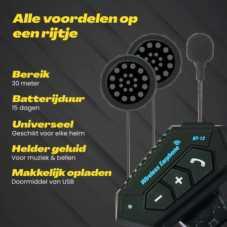 Bluetooth Headset Communication | Motorcycle Helmet | IP67 Waterproof | Motorcycle Accessory | Bluetooth 4.2